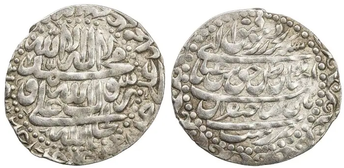 روی و پشت «۱ عباسی — شاه عباس سوم صفوی، ۱۷۳۲–۱۷۳۴ م» — عکس رکورد کاتالوگ نومیستا