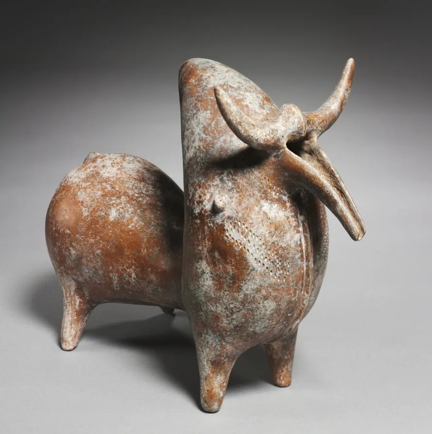 Spouted Zebu Vessel — تصویر رکورد موزهٔ هنر کلیولند (دسترسی آزاد)