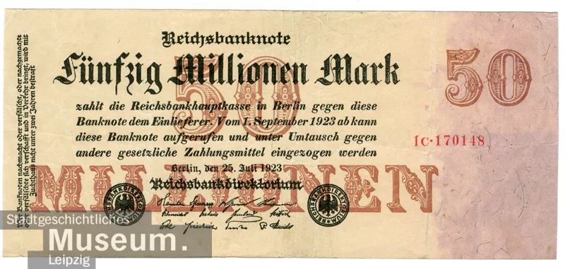 Reichsbanknote über 20 Millionen Mark — تصویر رکورد یوروپیانا