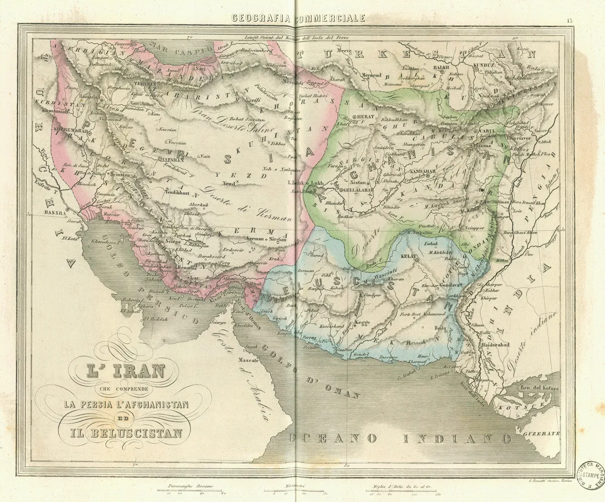 L' Iran che comprende la Persia, l'Afghanistan ed il Beluscistan — تصویر رکورد یوروپیانا