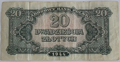 روی اسکناس — 20 złotych لهستان