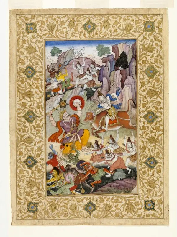 Painting: Shiva and Andhaka — تصویر رکورد موزهٔ ویکتوریا و آلبرت