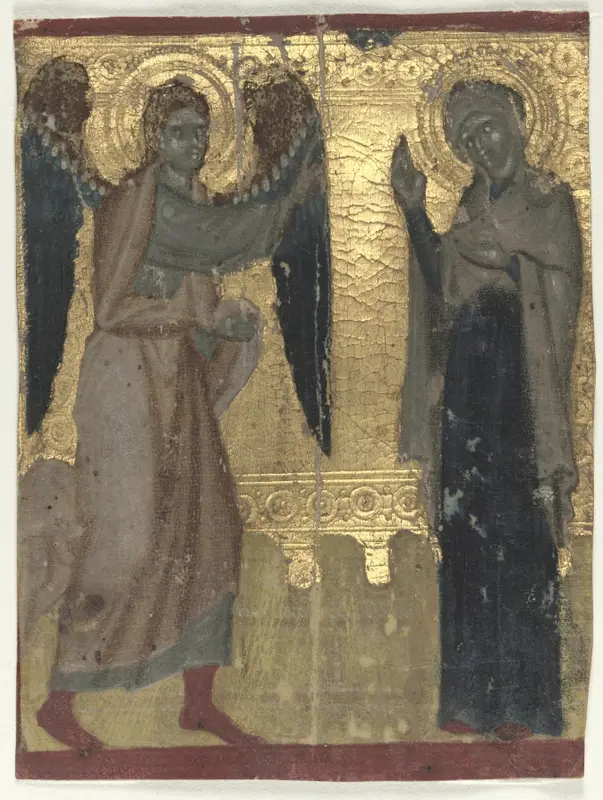 Miniature Excised from a Book of Hours: The Annunciation — تصویر رکورد موزهٔ هنر کلیولند (دسترسی آزاد)
