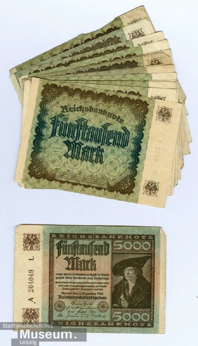 Reichsbanknote über 5. 000 Mark — تصویر رکورد یوروپیانا