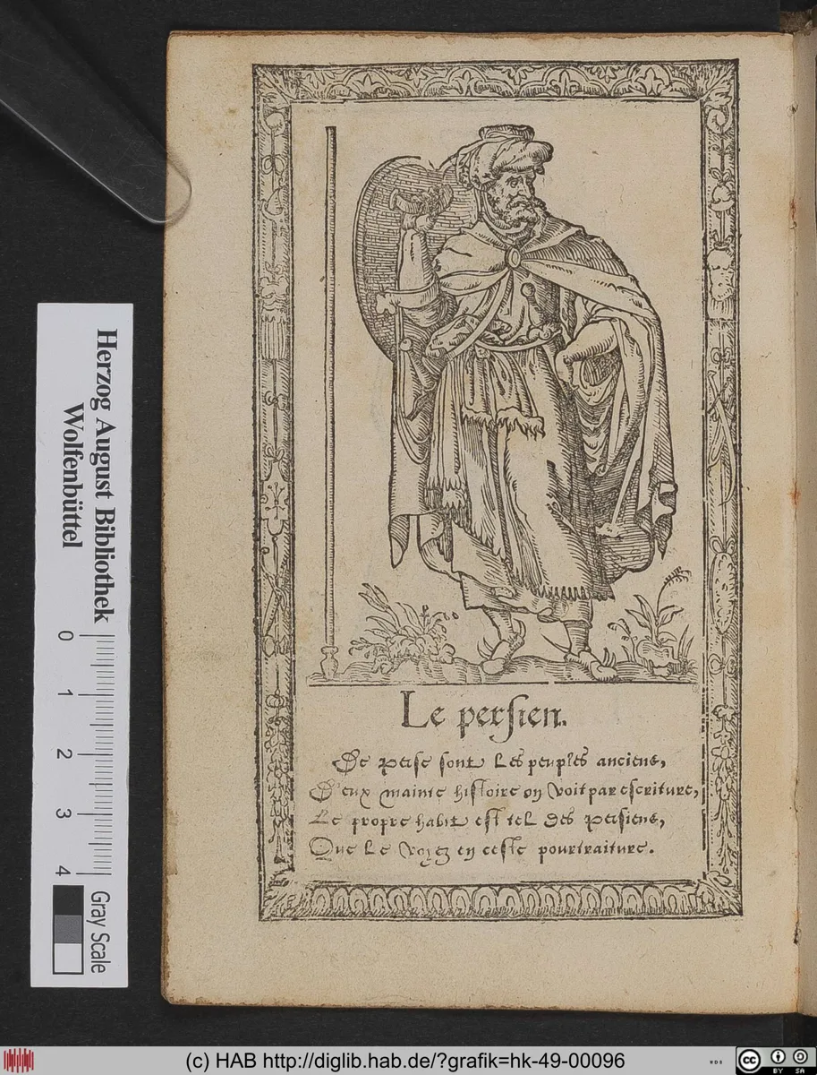 Le persien [Recueil de la diversité des habits, Kleidung eines persischen Mannes] — تصویر رکورد یوروپیانا