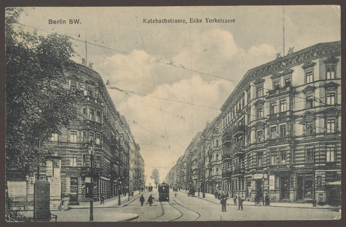 Ansichtskarte Ansichtskarte "Katzbachstrasse, Ecke Yorkstrasse" [2/2] — تصویر رکورد یوروپیانا