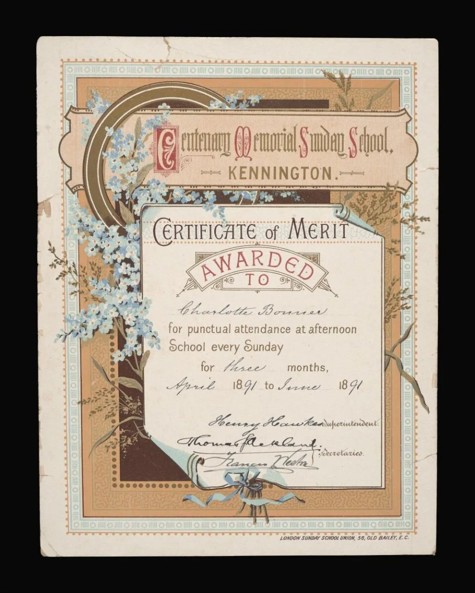 Certificate — تصویر رکورد موزهٔ ویکتوریا و آلبرت