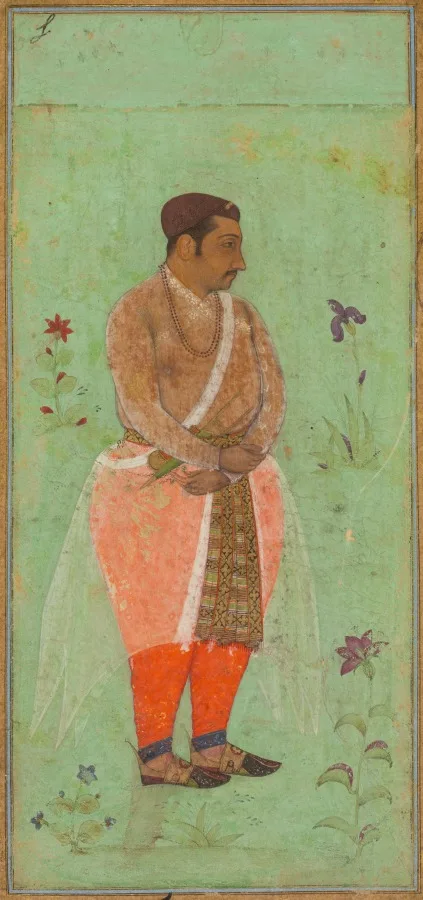 Portrait of Suraj Singh Rathor, Raja of Marwar and Maternal Uncle of Shah Jahan: A Page from the Prince Khurram Album — تصویر رکورد موزهٔ هنر کلیولند (دسترسی آزاد)