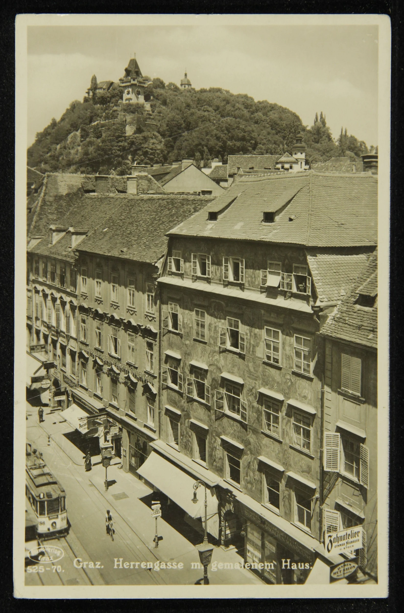 Graz. Herrengasse m. gemaltenem Haus. — تصویر رکورد یوروپیانا
