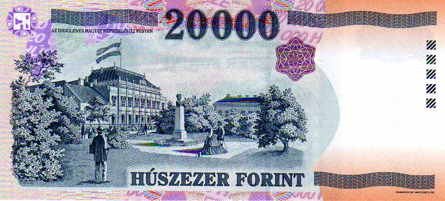 پشت اسکناس — 20000 فورینت مجارستان