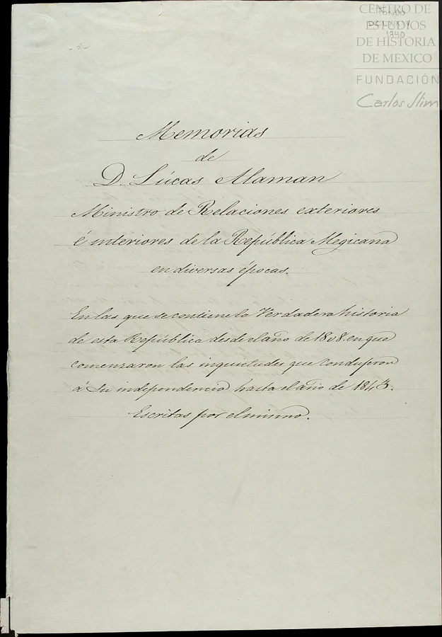 Memories, the real history of this republic from the year 1808 — تصویر رکورد ویکیداده