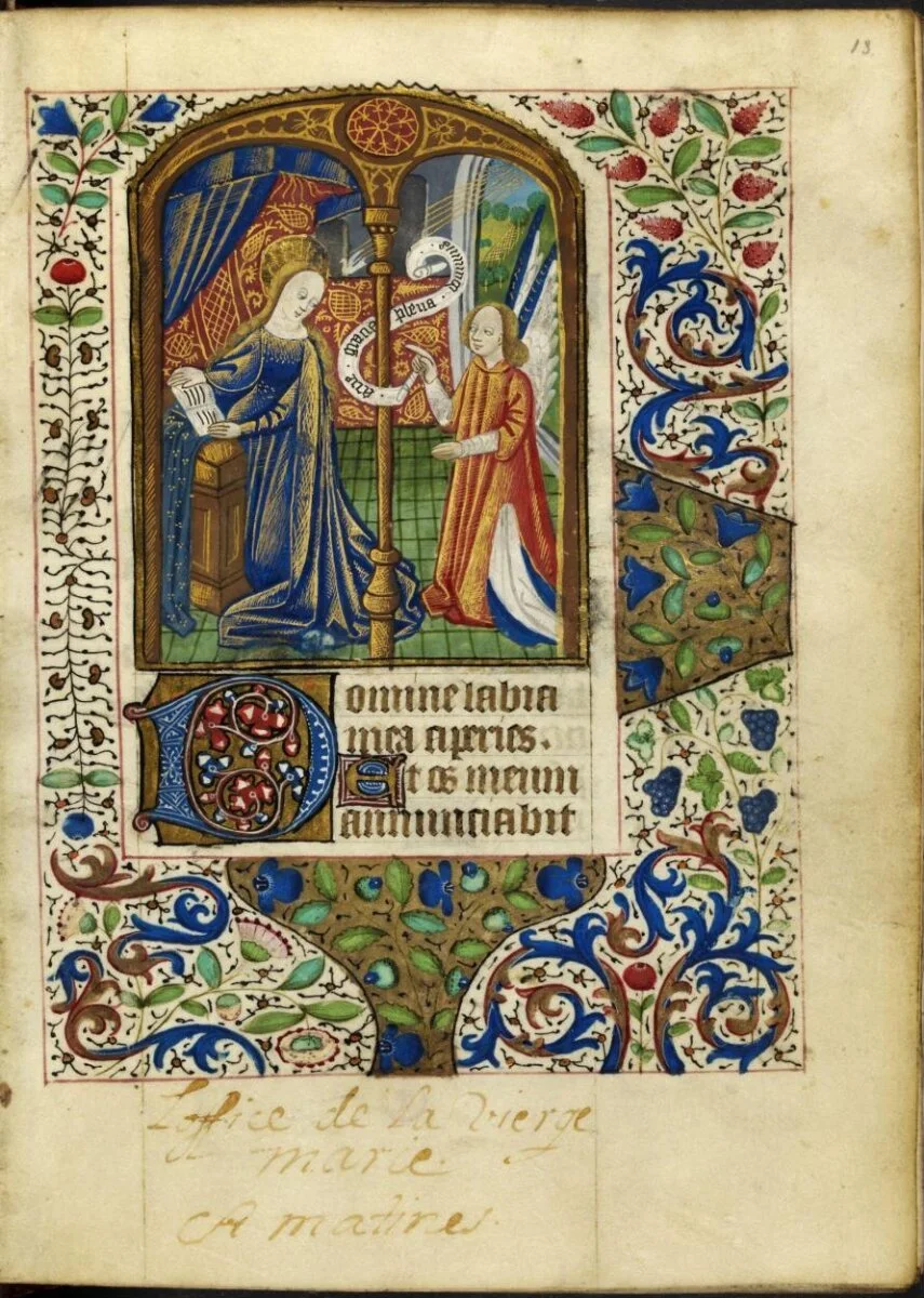 Manuscript, Book of Hours, Use of Lisieux, in Latin — تصویر رکورد موزهٔ ویکتوریا و آلبرت