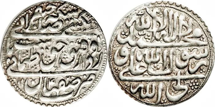 روی و پشت «۴ شاهی — شاه تهماسب دوم صفوی، ۱۷۳۰–۱۷۳۳ م» — عکس رکورد کاتالوگ نومیستا