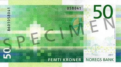 پشت اسکناس 50 kr کرون نروژ