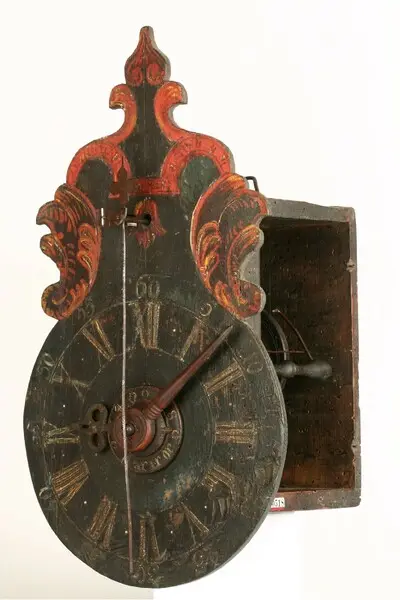 Holzräderuhr, Raum Lößnitz (Sachsen), um 1800 — تصویر رکورد یوروپیانا
