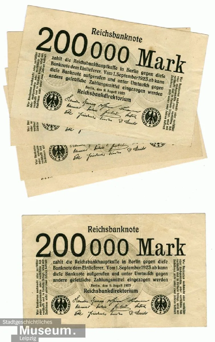 Reichsbanknote über 200 000 Mark — تصویر رکورد یوروپیانا