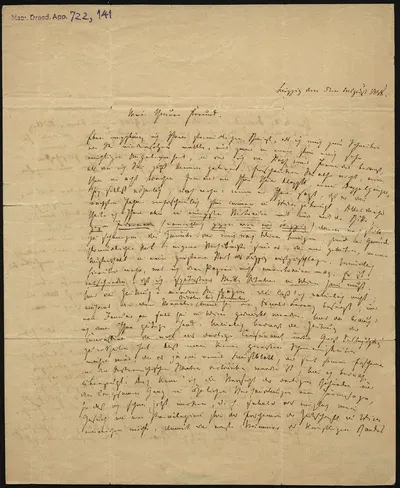 Letter from Robert Schumann to Joseph Fischhof — تصویر رکورد یوروپیانا