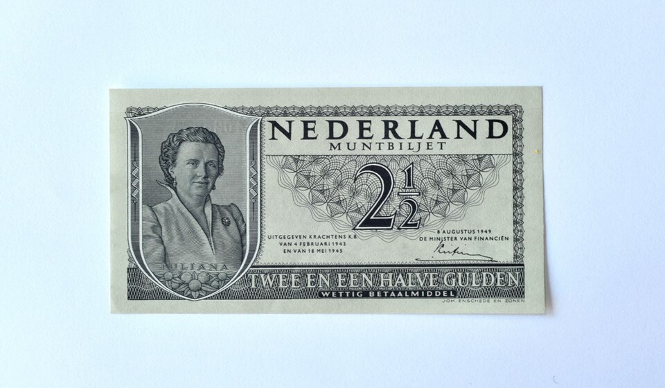 روی اسکناس — 2,5 gulden هلند