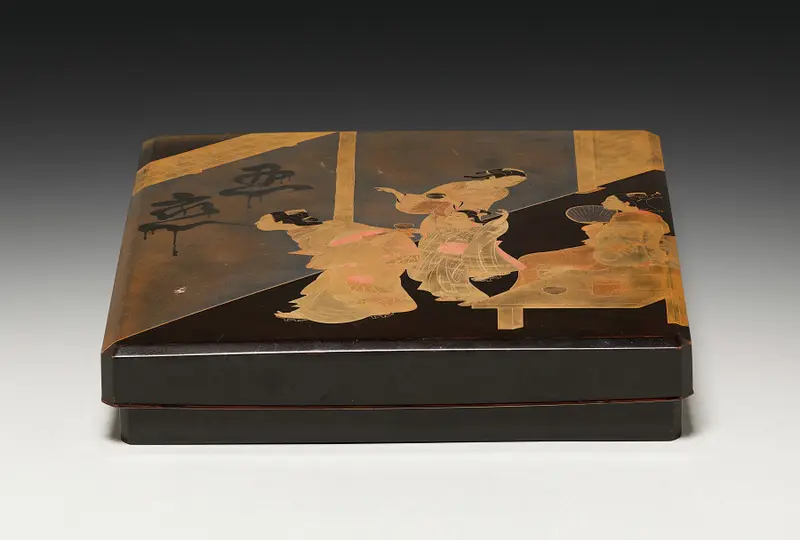 Writing Box with Spitting Courtesan — تصویر رکورد موزهٔ هنر کلیولند (دسترسی آزاد)