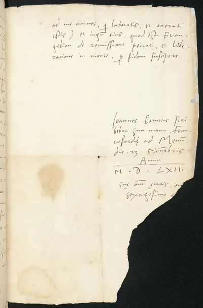 Letter from Johannes Brenz to Christian Distelmeyer — تصویر رکورد یوروپیانا