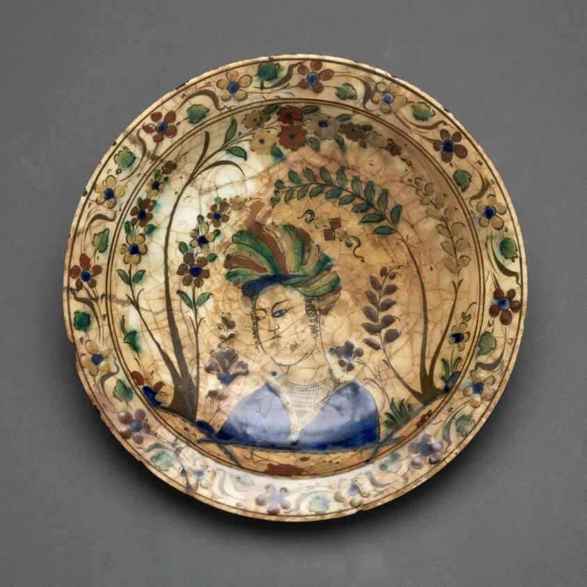 Dish with Portrait of a Young Man in a Garden — تصویر رکورد مؤسسهٔ هنر شیکاگو (دسترسی آزاد)