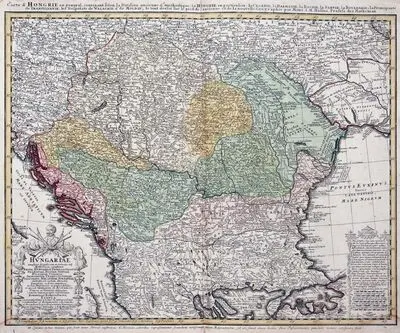 Johann Matthias Haas (Hase), Ungaria și țările vecine, Wittenberg, 1744 (ed. Homännische Erben, Nürnberg, 1747 - c. 1780). — تصویر رکورد یوروپیانا