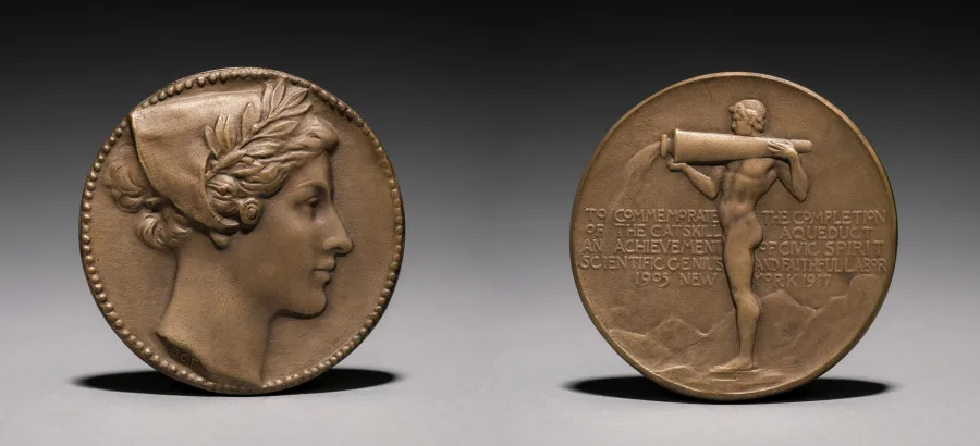 Medal Commemorating the Completion of Catskill Aqueduct — تصویر رکورد موزهٔ هنر کلیولند (دسترسی آزاد)