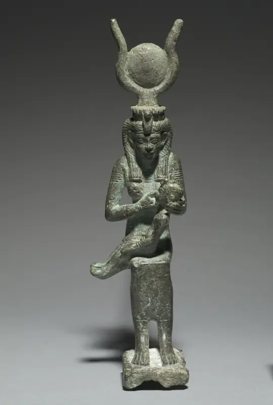Statuette of Isis and Horus — تصویر رکورد موزهٔ هنر کلیولند (دسترسی آزاد)