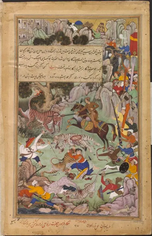 Painting: Akbar — تصویر رکورد موزهٔ ویکتوریا و آلبرت — شمارهٔ رکورد IS.2:17-1896