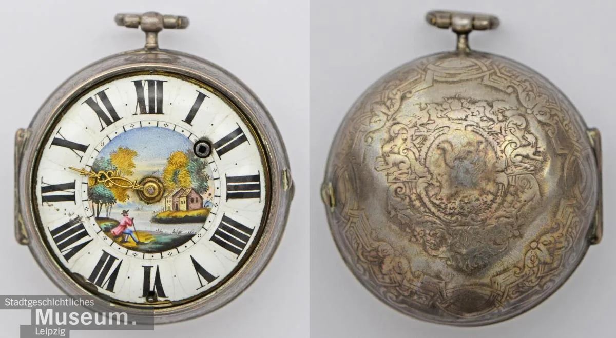 Taschenuhr mit Miniaturmalerei — تصویر رکورد یوروپیانا