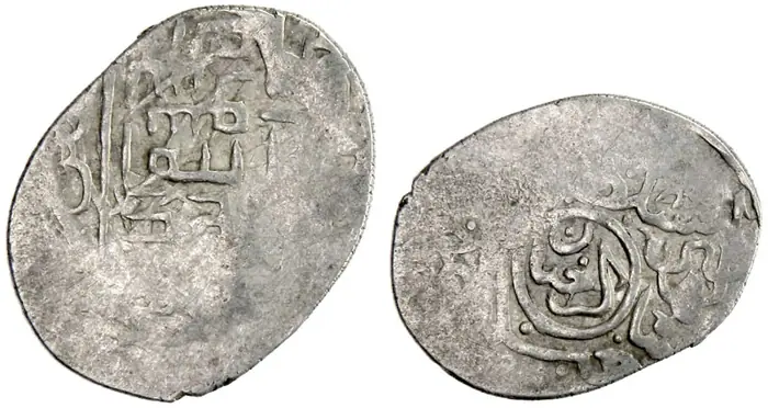 روی و پشت «½ شاهی — شاه اسماعیل یکم صفوی، ۱۵۰۳–۱۵۱۲ م» — عکس رکورد کاتالوگ نومیستا