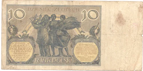 پشت اسکناس — 10 złotych لهستان