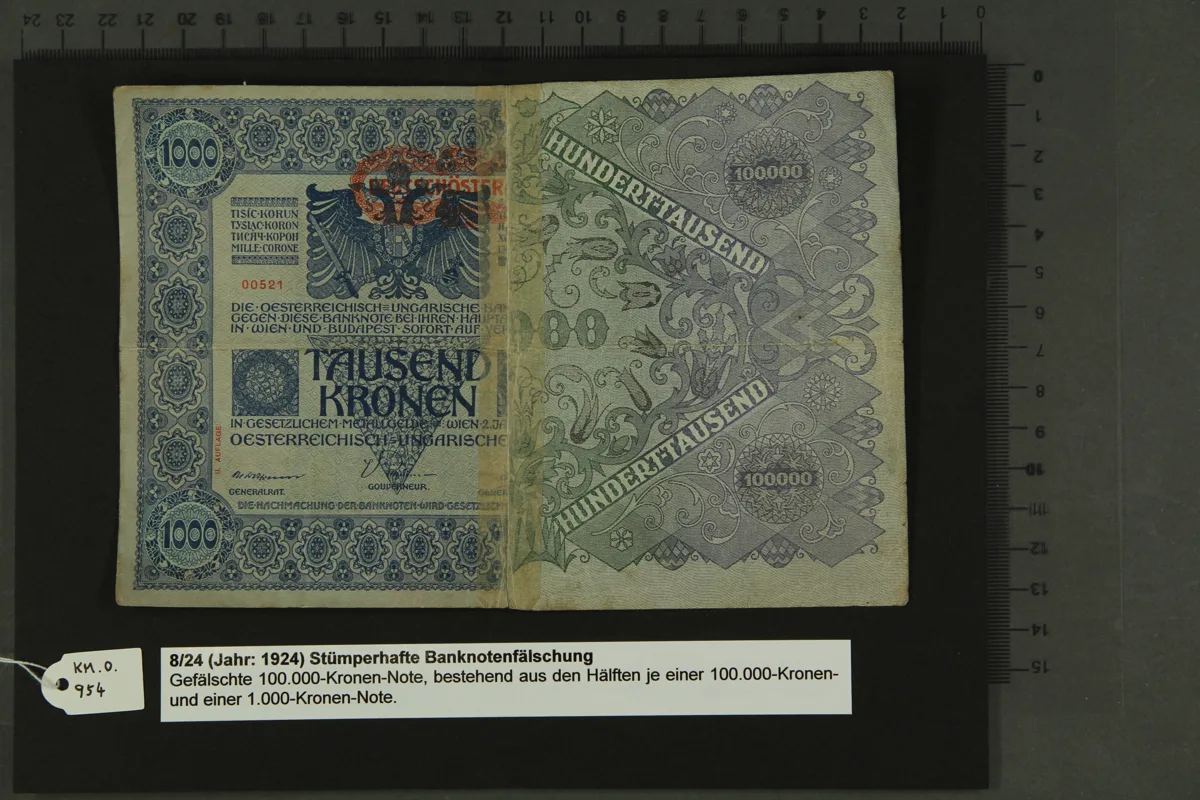 Falsifikat einer Banknote KM-O.954 — تصویر رکورد یوروپیانا