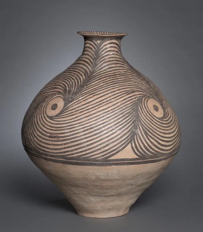 Jar with Spiral Designs — تصویر رکورد موزهٔ هنر کلیولند (دسترسی آزاد)
