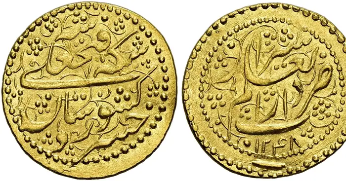 روی و پشت «۱ تومان — فتحعلی‌شاه قاجار، ۱۸۳۲ م» — عکس رکورد کاتالوگ نومیستا