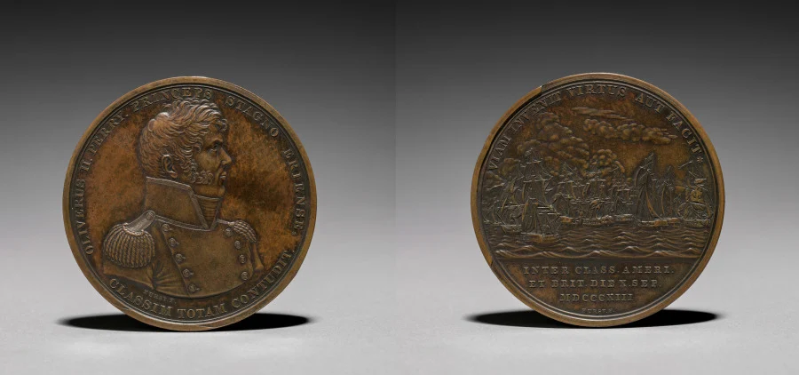 Medal Commemorating Commodore Oliver Hazard Perry (1785-1819) and the Battle of Lake Erie — تصویر رکورد موزهٔ هنر کلیولند (دسترسی آزاد)