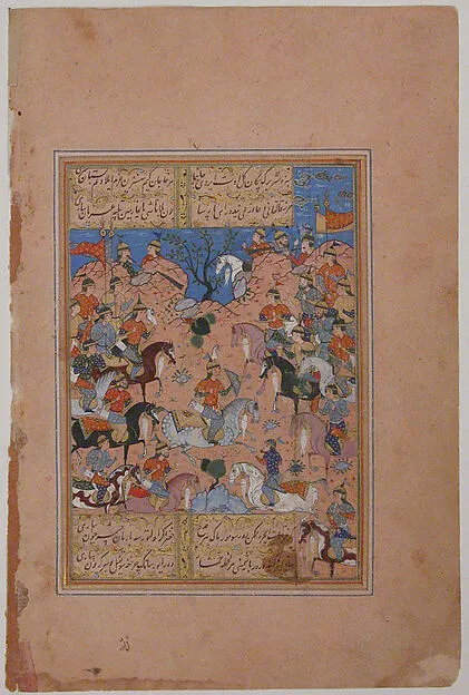 "A Tournament at Arms", Folio from a Divan (Collected Works) of Mir 'Ali Shir Nava'i — تصویر رکورد موزهٔ متروپولیتن (دسترسی آزاد)