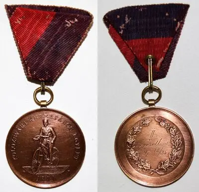 Medalie concurs de ciclism, 1897, premiul II al Asociației de ciclism Cluj-Napoca, 1890 — تصویر رکورد یوروپیانا