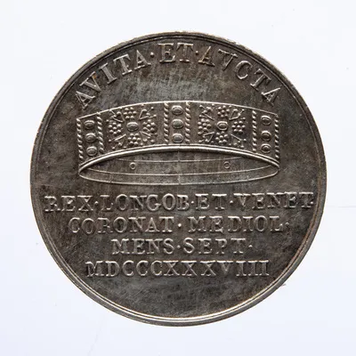 Medalie (jeton) dedicată încoronării lui Ferdinand al V-lea ca rege al Lombardiei și Veneției — تصویر رکورد یوروپیانا — شمارهٔ رکورد b425 a8045742dad7