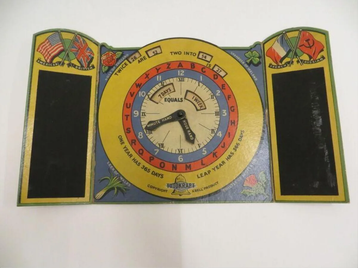 Teaching clock board — تصویر رکورد موزهٔ ویکتوریا و آلبرت