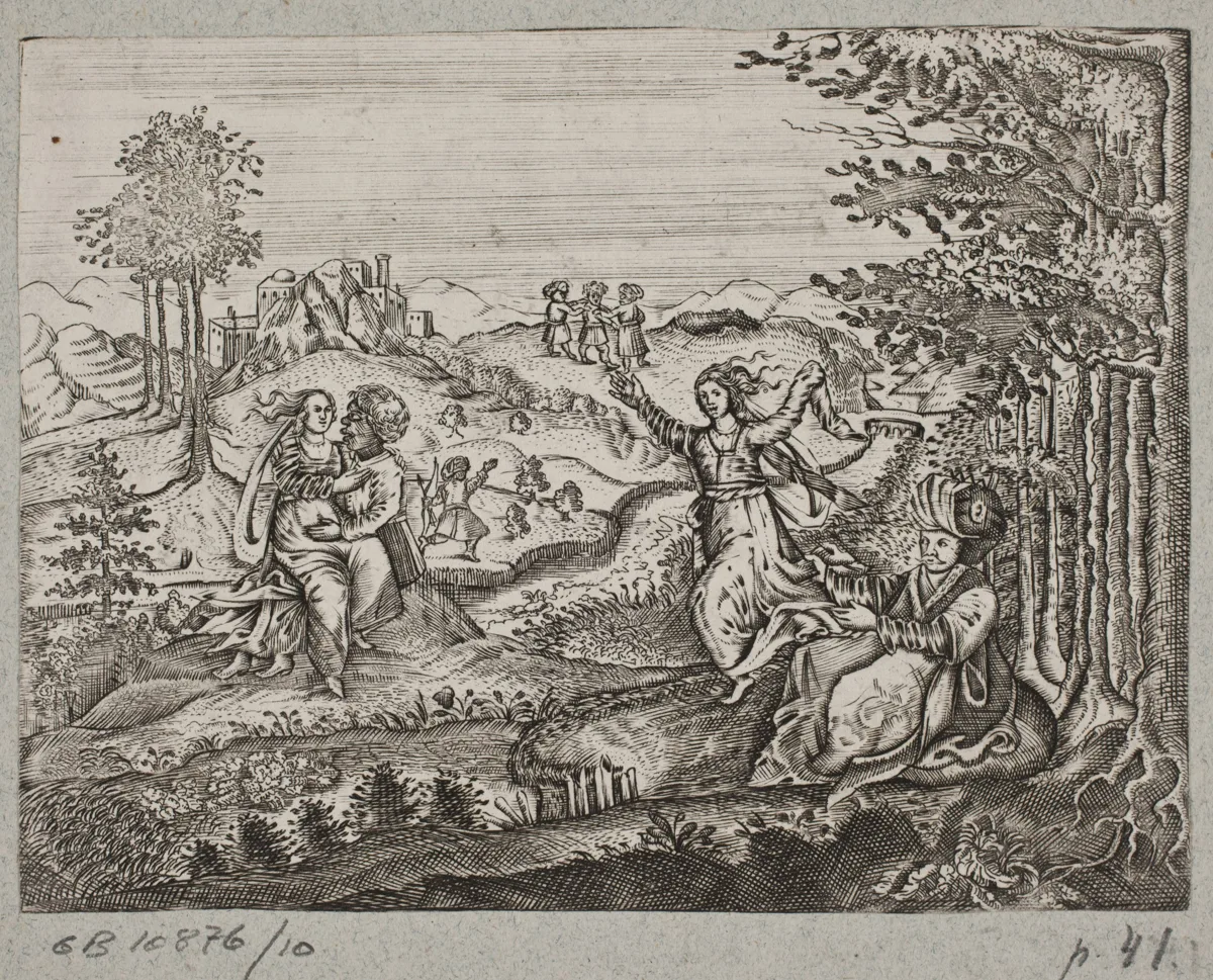 Illustration til Adam Olearius, “Persianischer Rosenthal von einem Sinnreichen Poeten Schich Saadi […]”, Schleswig 1660 — تصویر رکورد یوروپیانا