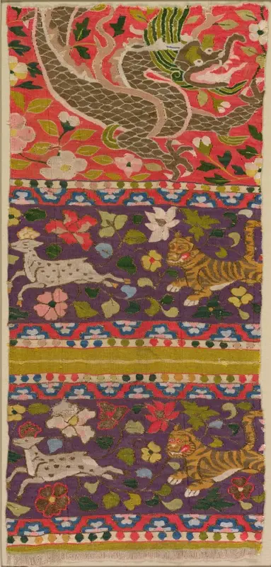 Tigers Chasing Deer, with Dragon — تصویر رکورد موزهٔ هنر کلیولند (دسترسی آزاد)