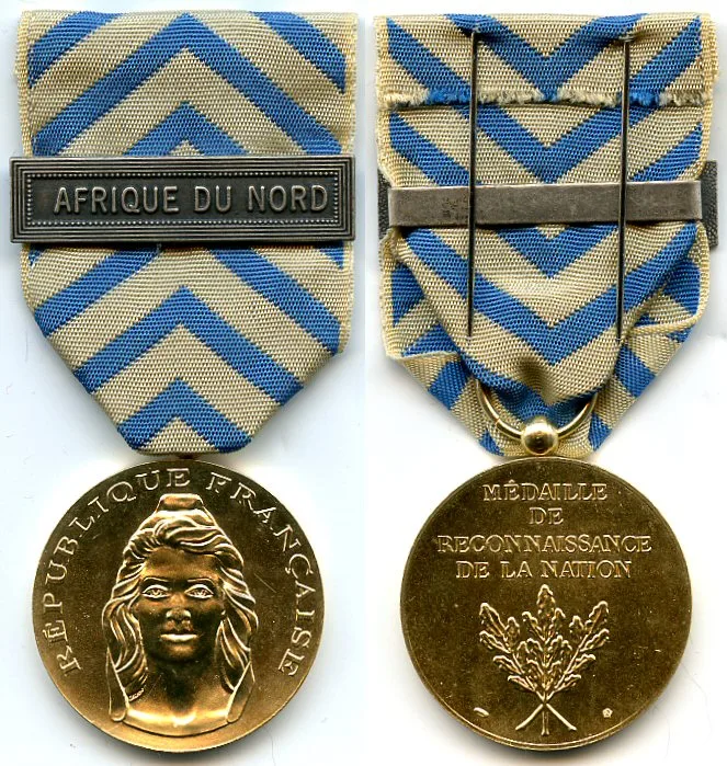 Médaille de reconnaissance de la Nation — تصویر رکورد ویکیداده
