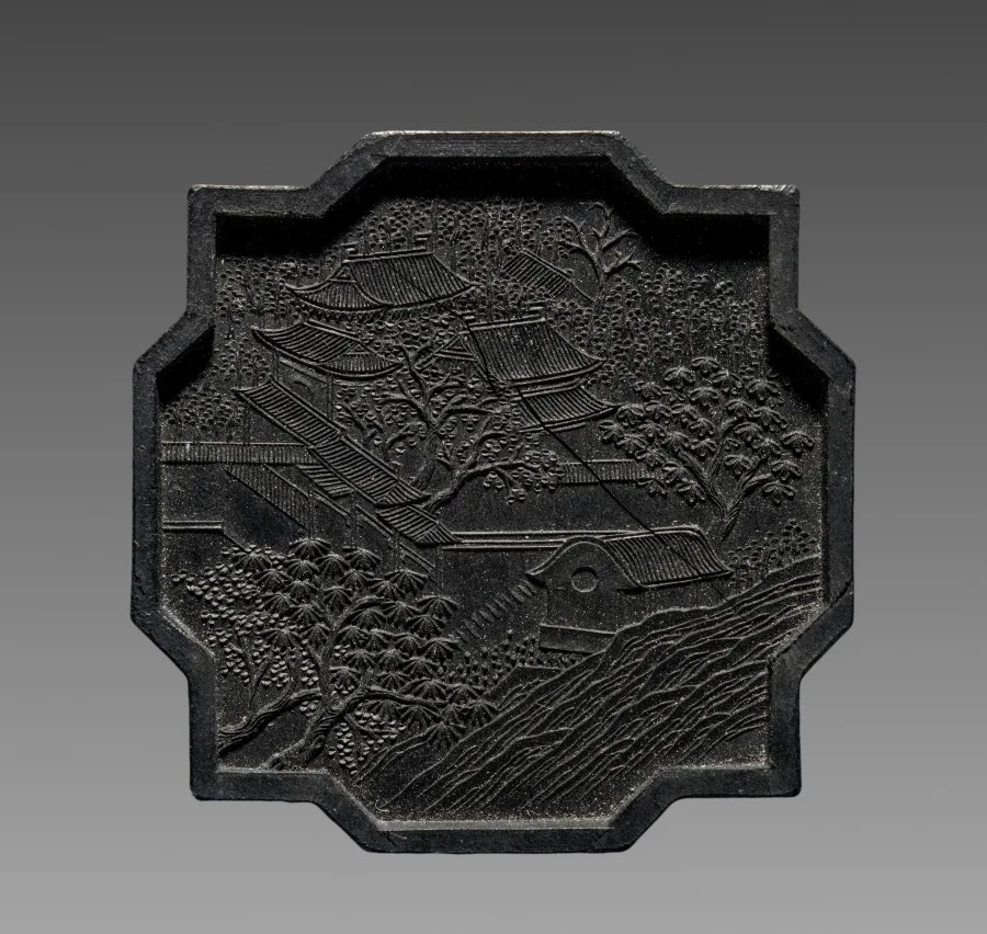Ink Stick from an Imperially Commissioned Set of Ink Stick with Images and Poems of Famous West Lake Sites — تصویر رکورد موزهٔ هنر کلیولند (دسترسی آزاد)