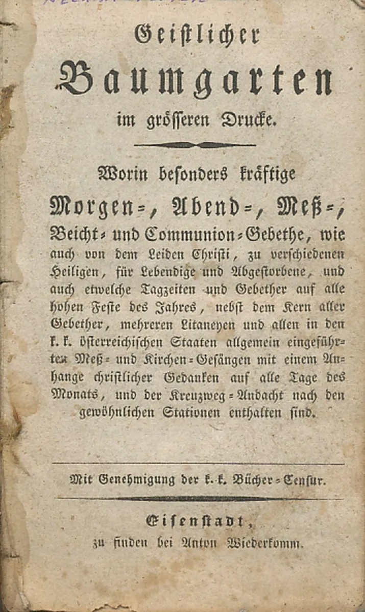 Prayer book “Baumgarten” — تصویر رکورد یوروپیانا