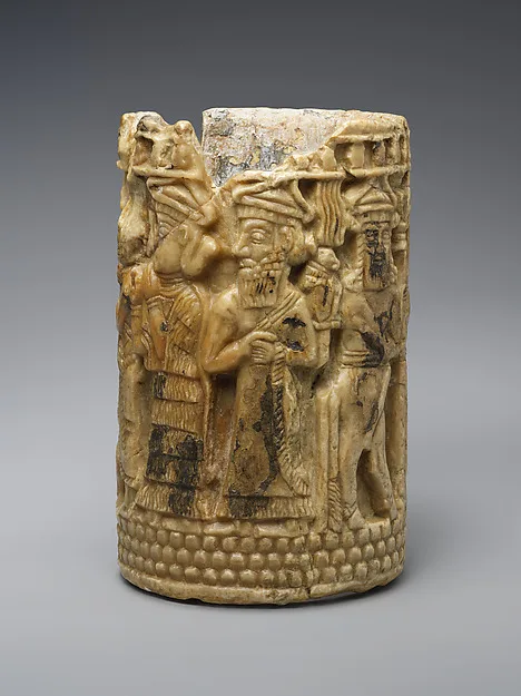 Cylinder with a ritual scene — تصویر رکورد موزهٔ متروپولیتن (دسترسی آزاد)