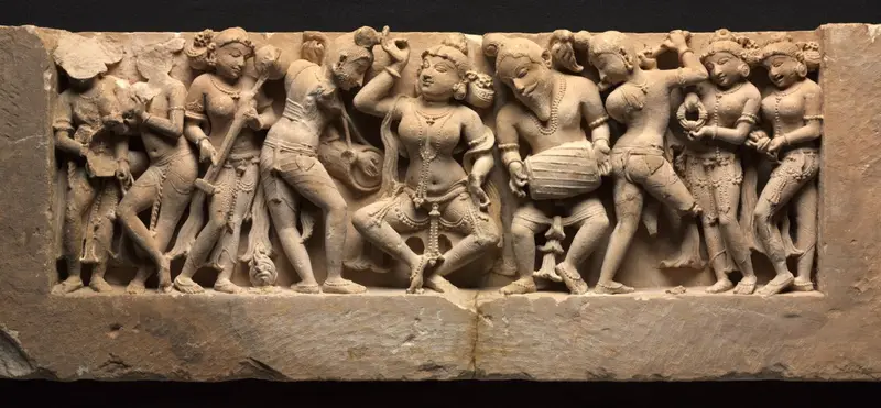 Frieze with Dancer and Musicians — تصویر رکورد موزهٔ هنر کلیولند (دسترسی آزاد)