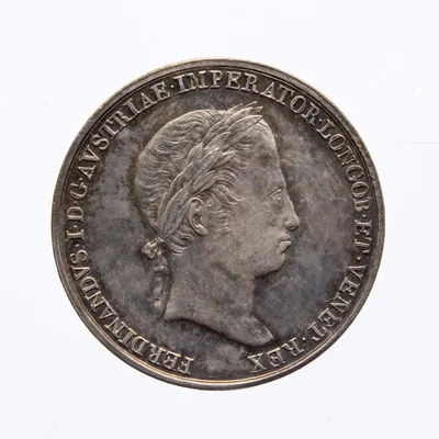 Medalie (jeton) dedicată încoronării lui Ferdinand al V-lea ca rege al Lombardiei și Veneției — تصویر رکورد یوروپیانا — شمارهٔ رکورد 857c 3c888176dfe9