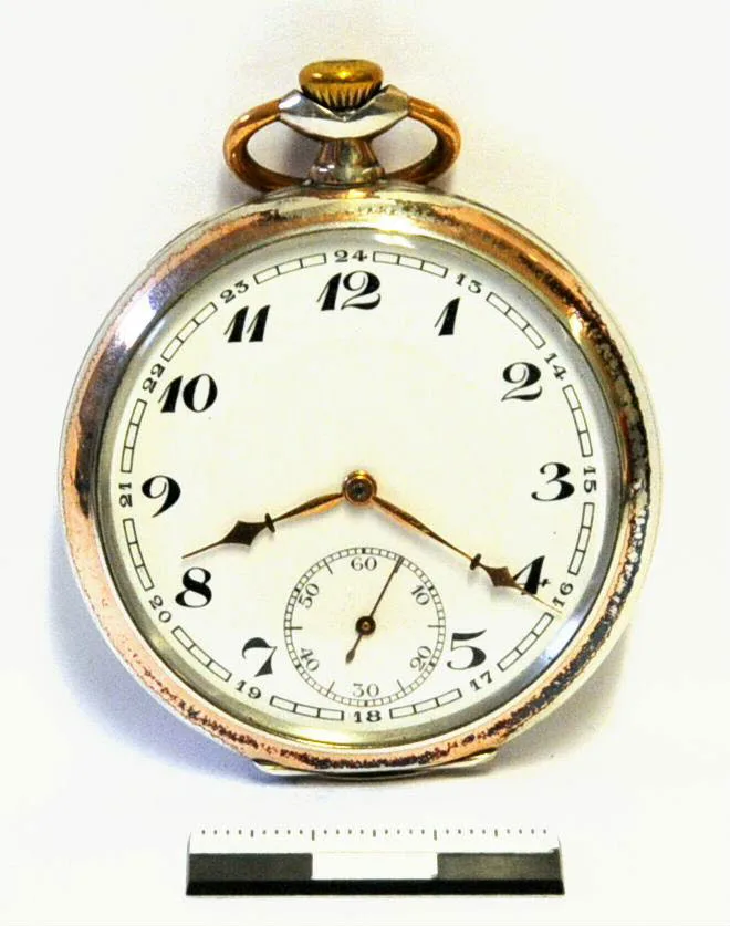 Taschenuhr für 25-jährige treue Dienste von der Bergwerksgesellschaft Hibernia AG — تصویر رکورد یوروپیانا