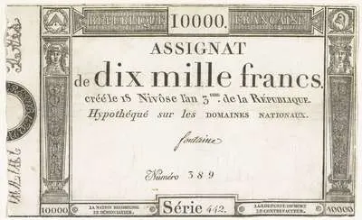 Asignaat van 10000 frank, 1794-1795 — تصویر رکورد یوروپیانا